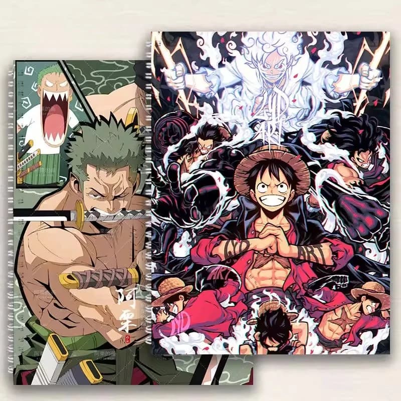 Quaderno Creativo con Illustrazioni di Luffy di One Piece, 30 Pagine, Articoli di Cancelleria per Studenti, Regalo