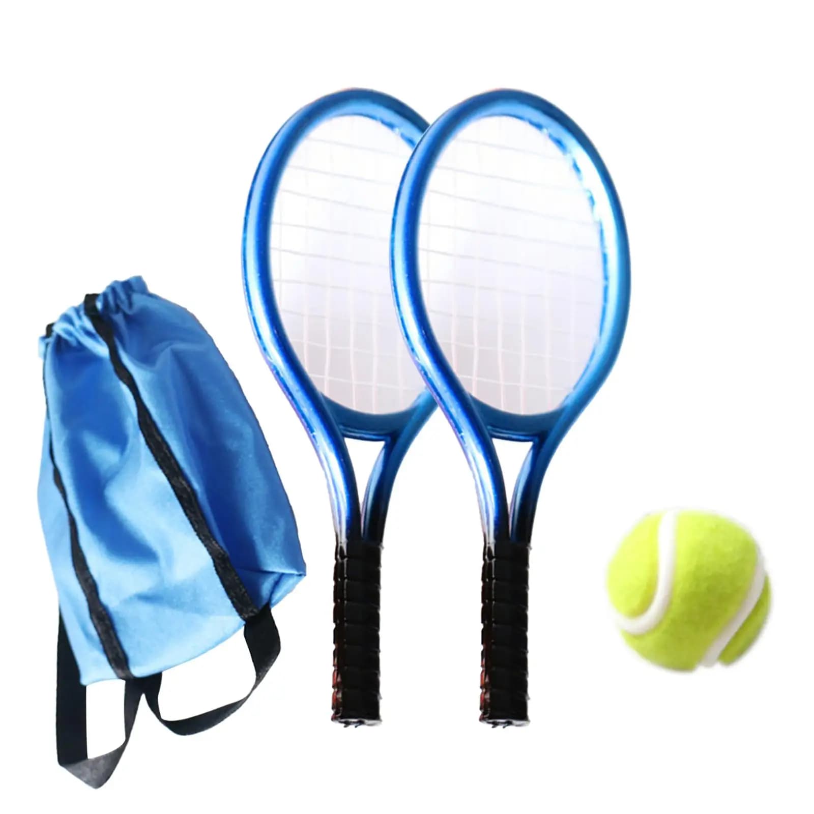 Mini Tennis Decor Miniature Tennis Kit Accessories Mini Dollhouse Mini House Supply Mini Tennis Racket and Ball Set Preschool