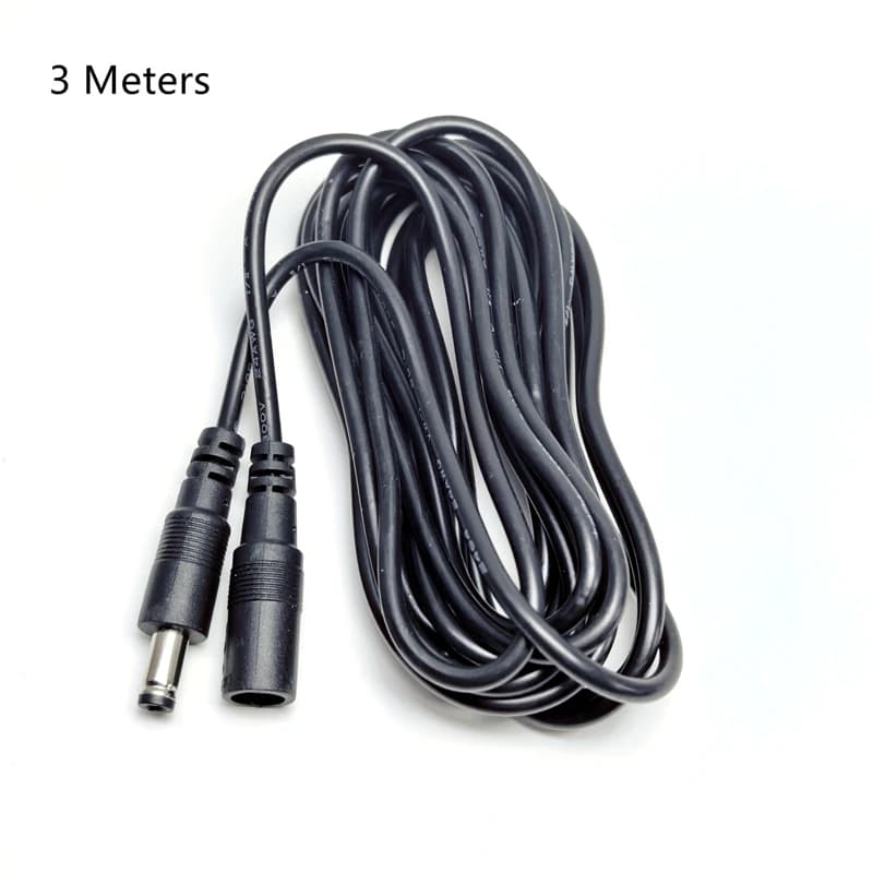 Cavo di prolunga di alimentazione per telecamera WIFI DC 12V in rame 3/10 metri Cavi estesi da 5,5 mm x 2,1 mm per telecamere di sicurezza Wifi/AHD/IP
