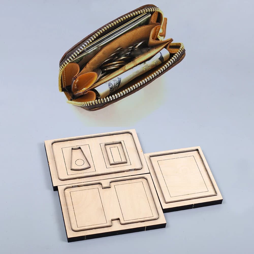 120x85x20mm Leather Craft zipper wallet cutting dies knife mold iron blade cutter
