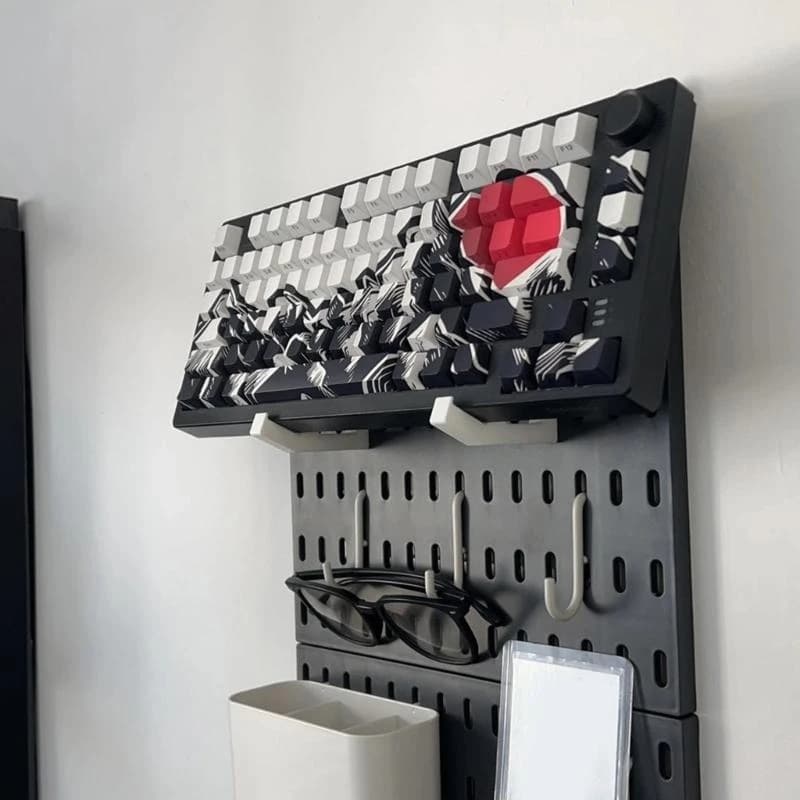 P9JB 3D Printing Keyboards Display Stand Computer Mechanical Keyboards Holder Layer Rack Tray Accessories for Storage Board