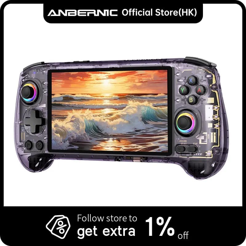 Anbernic RG557 Console per videogiochi portatile Console di gioco Android 14 Lettore di giochi con schermo AMOLED HD da 5,48 pollici WiFi 6E Bluetooth 5.3
