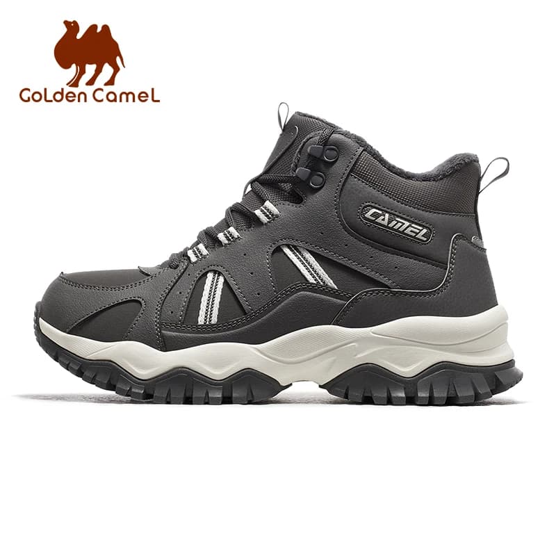 GOLDEN CAMEL Yuanhang Scarpe sportive alte per uomo e donna Casual in caldo pile con suola spessa Stivali da trekking invernali con altezza maggiorata