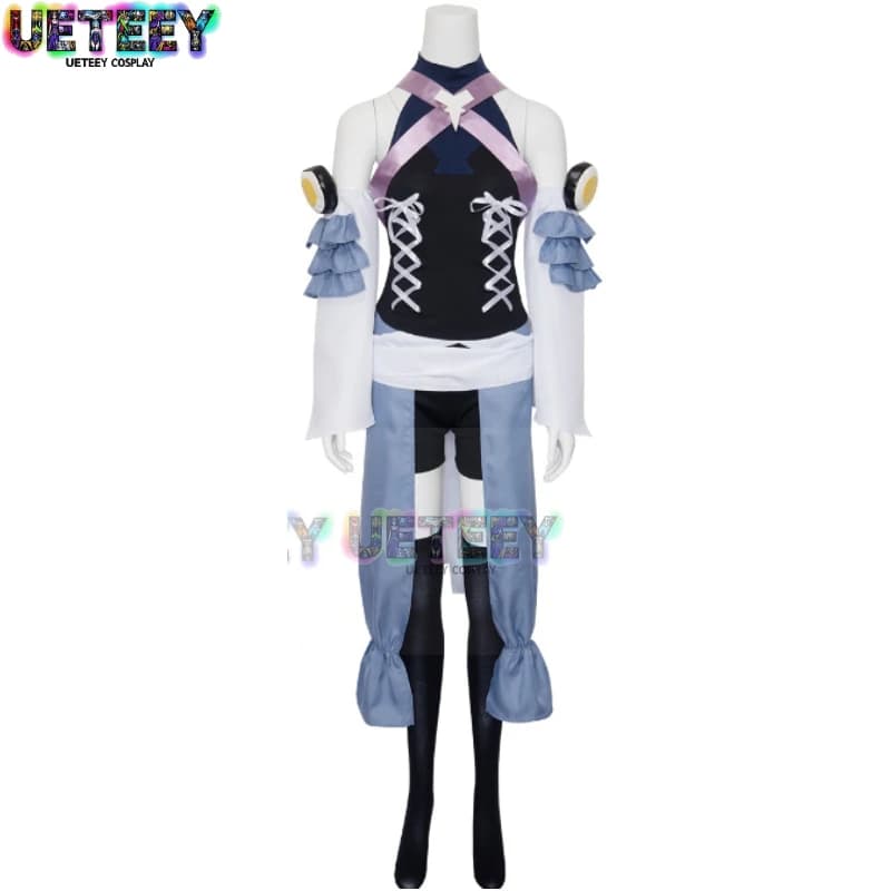 UETEEY COS Kingdom Hearts Nascita del sonno Keyblade Wielder Aqua Costume Cosplay Gioco Fantasy Outfit