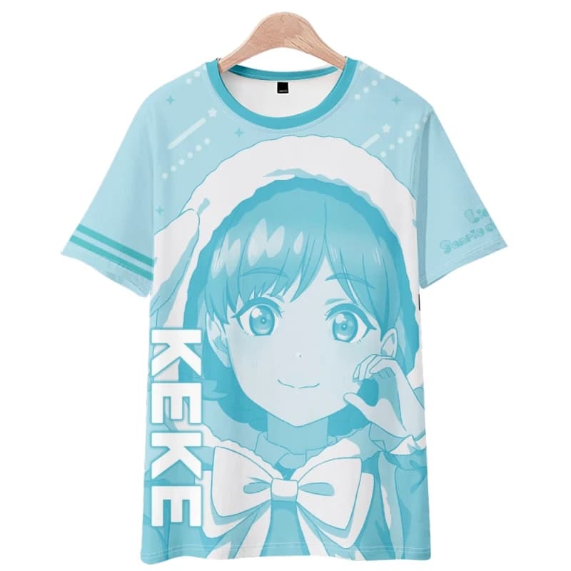 3D Anime LoveLive Sunshine Aqours T-shirt a maniche corte Costume cosplay estivo Top larghi per studenti casual