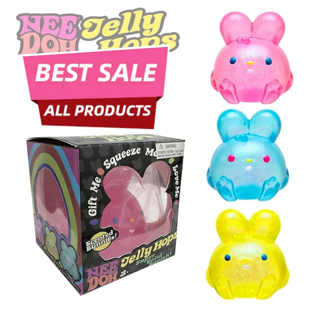 Hot Crystal Bunny – Giocattolo sensoriale antistress, antiansia morbido, strumento calmante per adulti e bambini