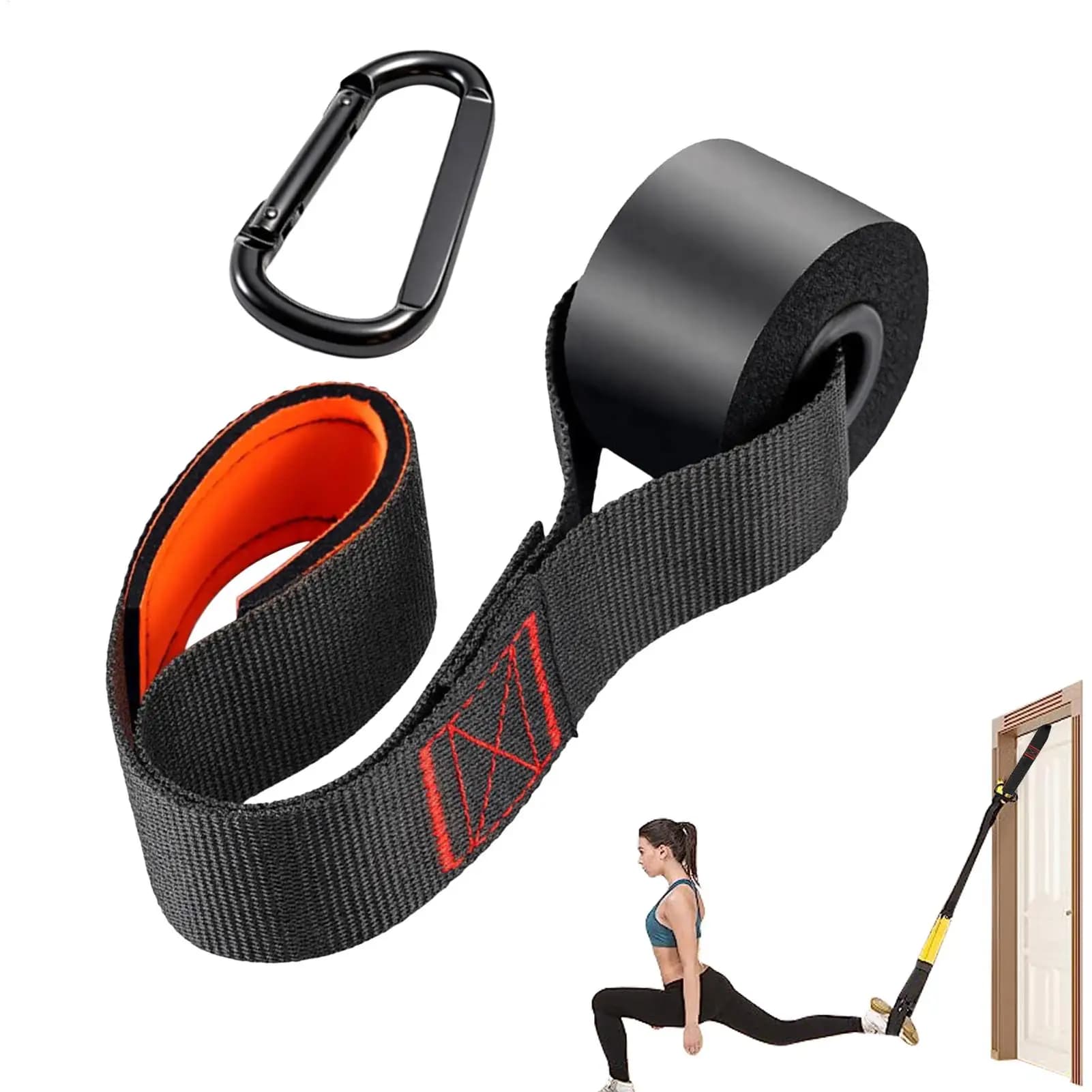 Door Mount Fixing strap Elastic Resistance Holder Bands Heavy Duty Gym Strength Training Attachment With Carabiner For Home