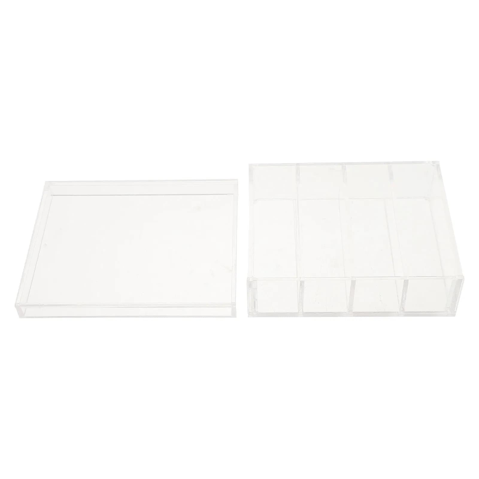 Laboratory Specimen Box 4 Slot Clear Incubation Box Organizer Lab Western Blot Sample Holder Scientific Research Storage