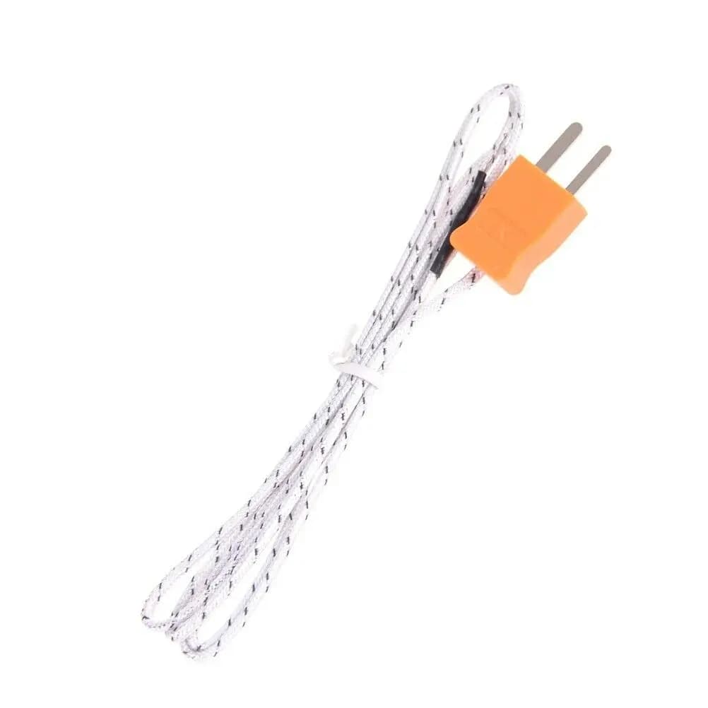 Sensore di temperatura con sonda termocoppia tipo K da 1 M per termometro digitale -20~500 ° Cavo in fibra di vetro C per uso industriale