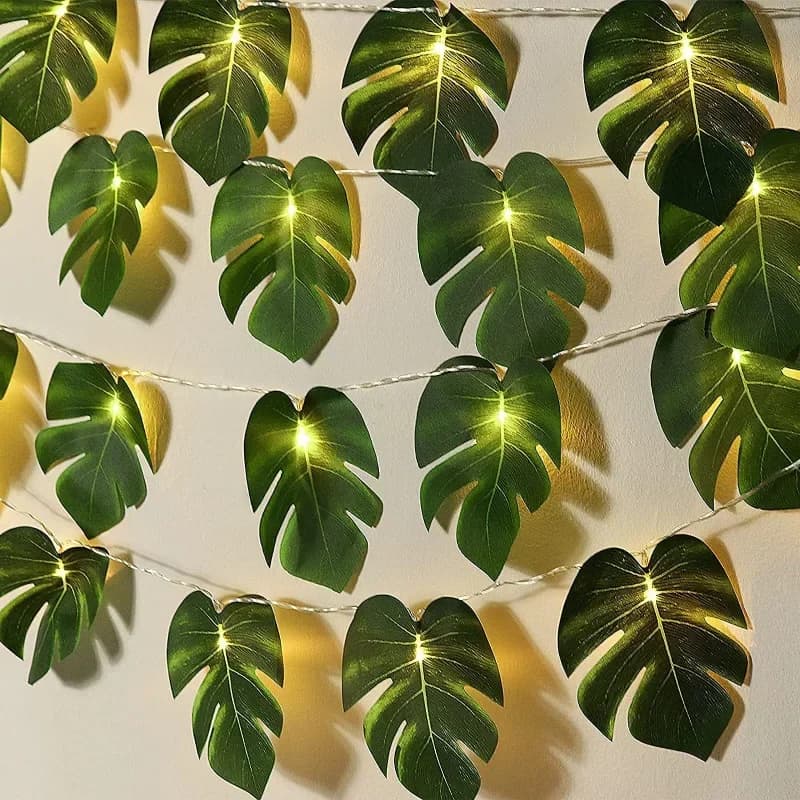 1.5m/3m LED Foglie di Tartaruga Artificiale Luci Della Stringa Casa Giardino Matrimonio Baby Shower Hawaii Giungla Tema Decorazione Della Festa di Compleanno