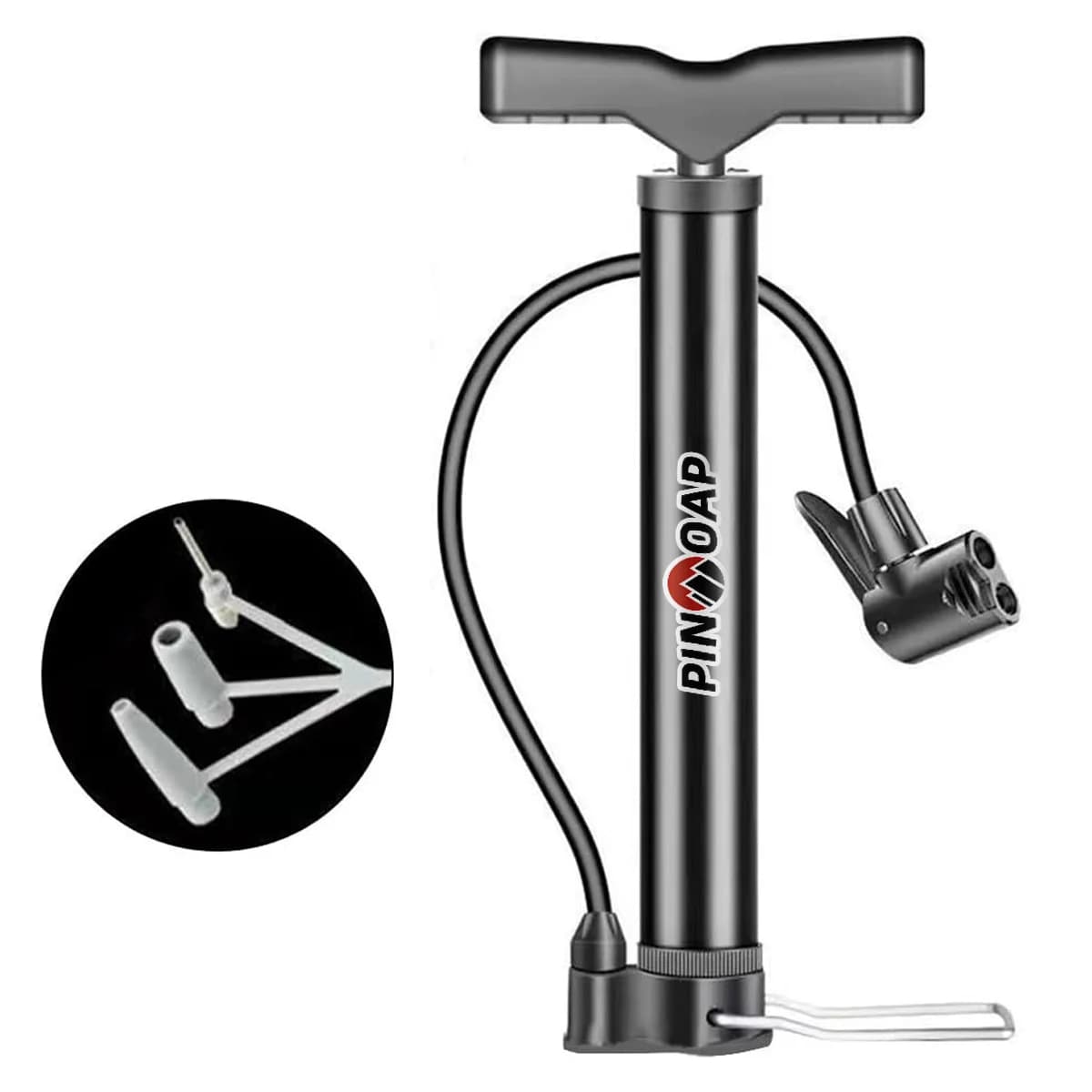 Gonfiatore per bicicletta Mini gonfiatore portatile ad alta pressione Gonfiatore per giocattoli da basket Gonfiatore manuale Ugello tre in uno Pneumatico portatile