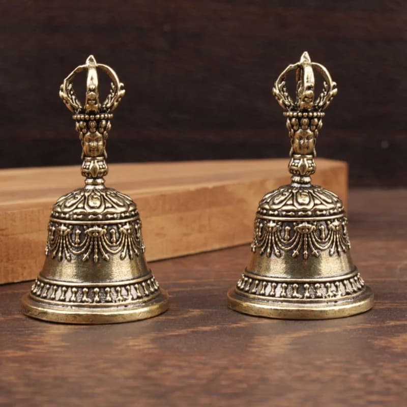 Brass Exorcism Bell Heart Sutra Prayer Bell Tibetan Pendant