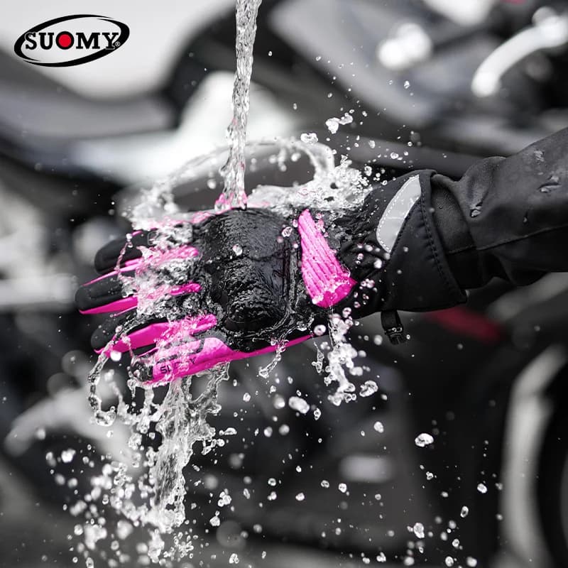 SUOMY Comfortable Winter Warm Anti-Slip Motorcycle Gloves Women Waterproof Thermal Touchscreen Anti-fall Riding Motocross Gloves