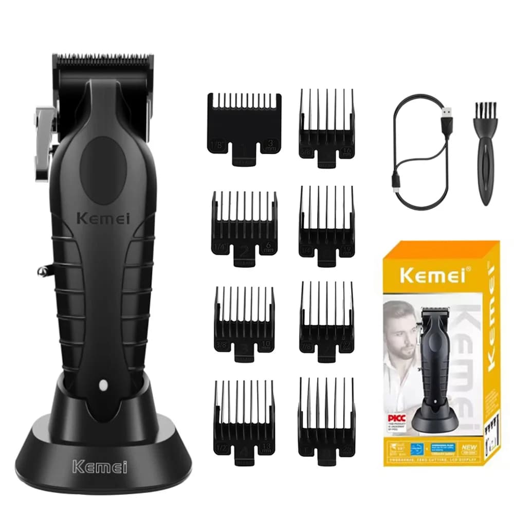 2296 Tagliacapelli Professionale per Uomo, Kit per Taglio Capelli con o Senza Filo, Trimmer per Capelli e Barba con Lama, Clipper da Barbiere con USB