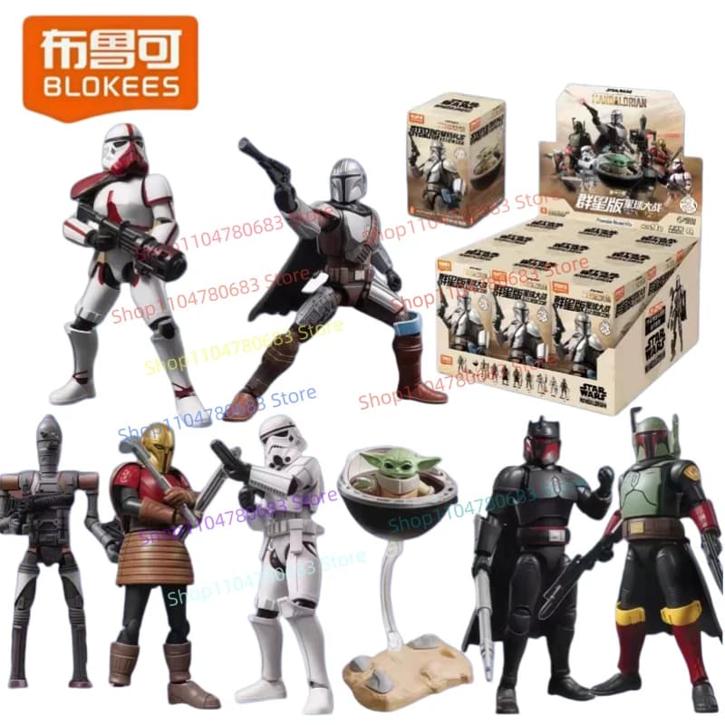 BLOKEES Blocchi da Costruzione Star Wars Mandalorian: Il Viaggio del Predezzino - Din Djarin, Grogu - Modellino Assemblabile Personaggi del Film - Giocattoli e Regali
