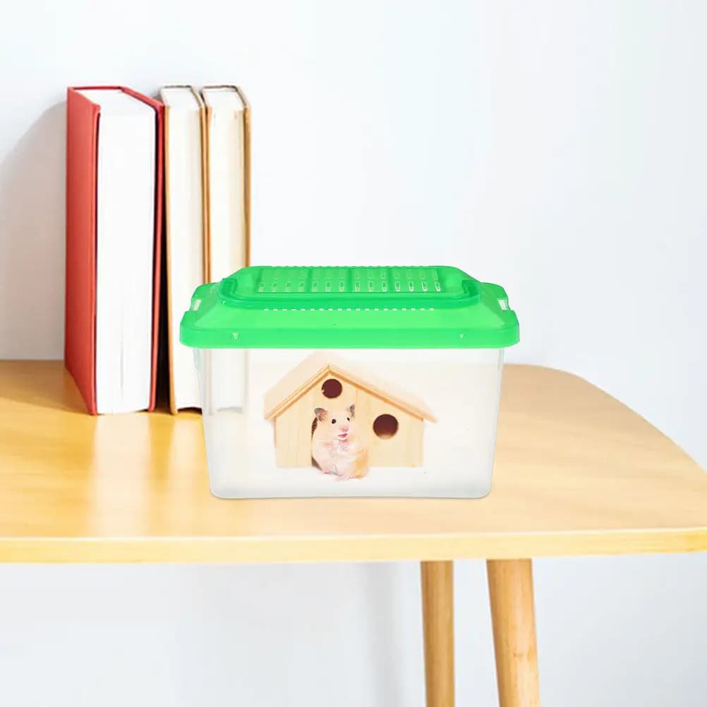 2 Pezzi Trasportino Trasparente Portatile per Rettili, Piccola Scatola per Animali Domestici, Acquario Portatile, Contenitore per Allevamento e Trasporto, Acquari Grandi