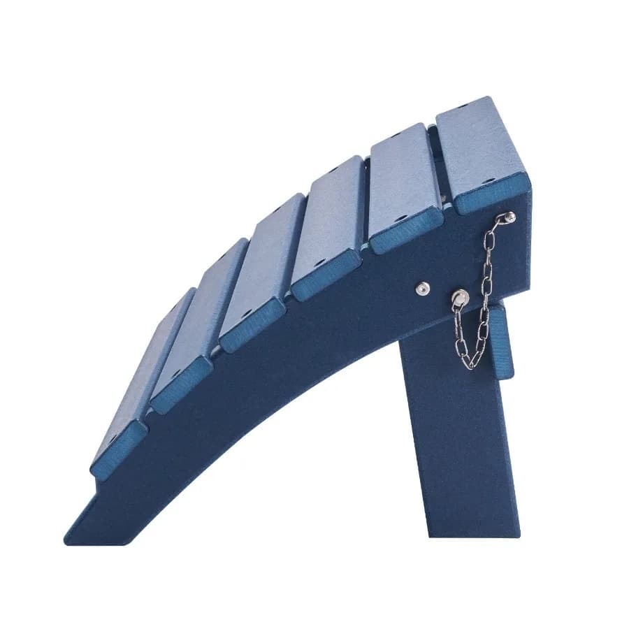 Ottomano Adirondack, 15,7 L x 18,9 L x 13 A pollici Ottomano Adirondack pieghevole in plastica HDPE, poggiapiedi resistente alle intemperie per