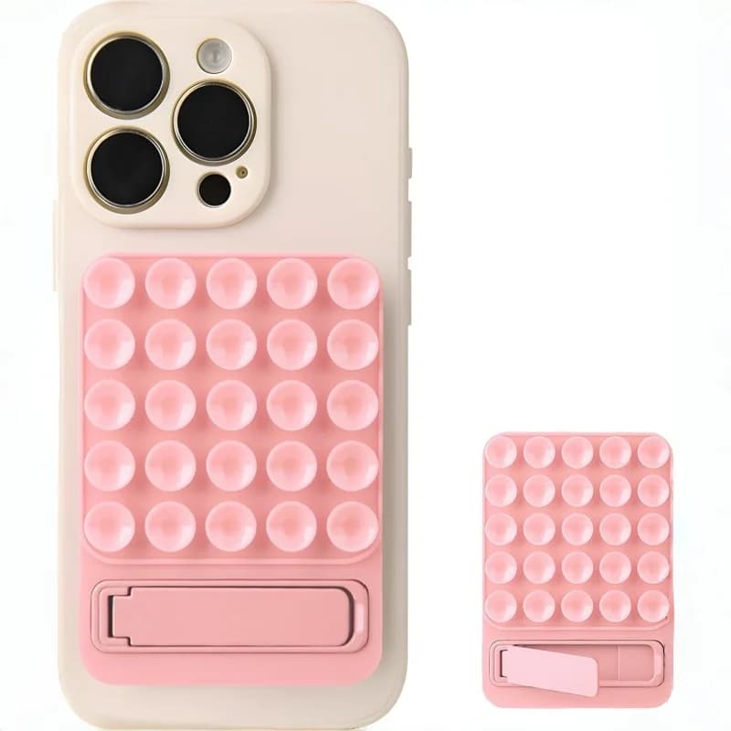 Supporto a ventosa in silicone per specchio bagno/cucina, porta cellulare portatile con ventosa potente