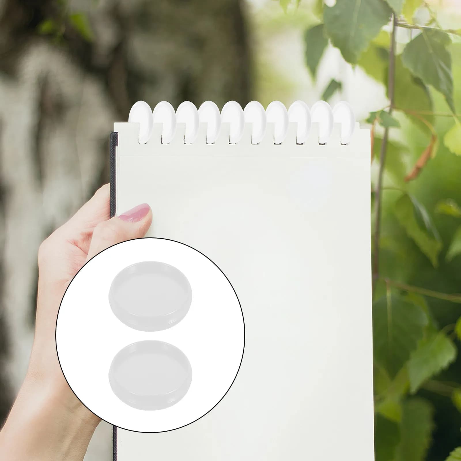 55 Pezzi Dischi Rotondi in Plastica per Rilegatura, Dischi Discbound per Agende Fai-da-te, Quaderni, Calendari, Strumenti per Organizzazione e Rilegatura a Fogli Mobili