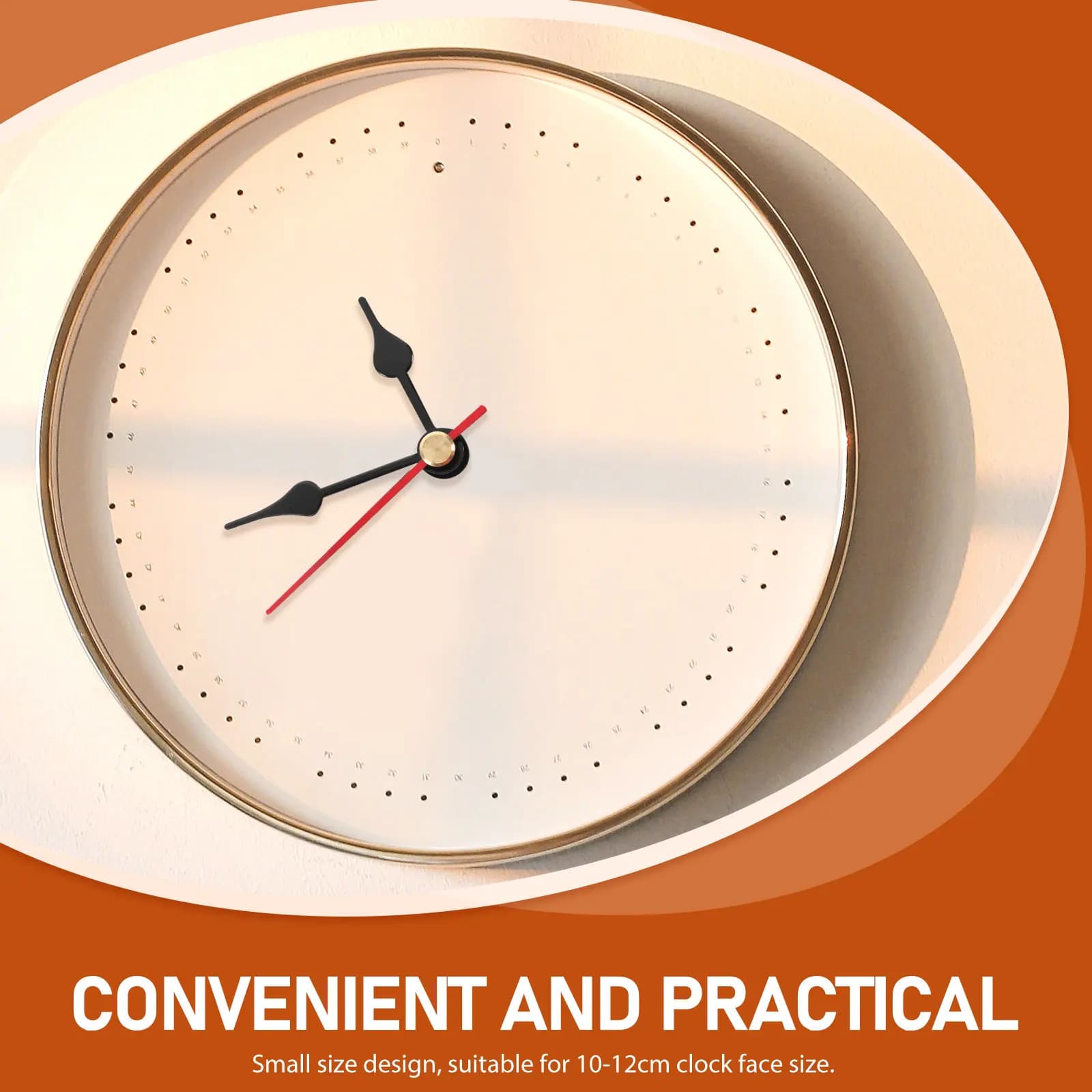 Set di Meccanismi per Orologi in Plastica e Metallo, Kit di Sostituzione Silenzioso a Batteria per Orologi da Tavolo e da Parete Fai-da-Te, Dimensione Quadrante 10-12 Cm