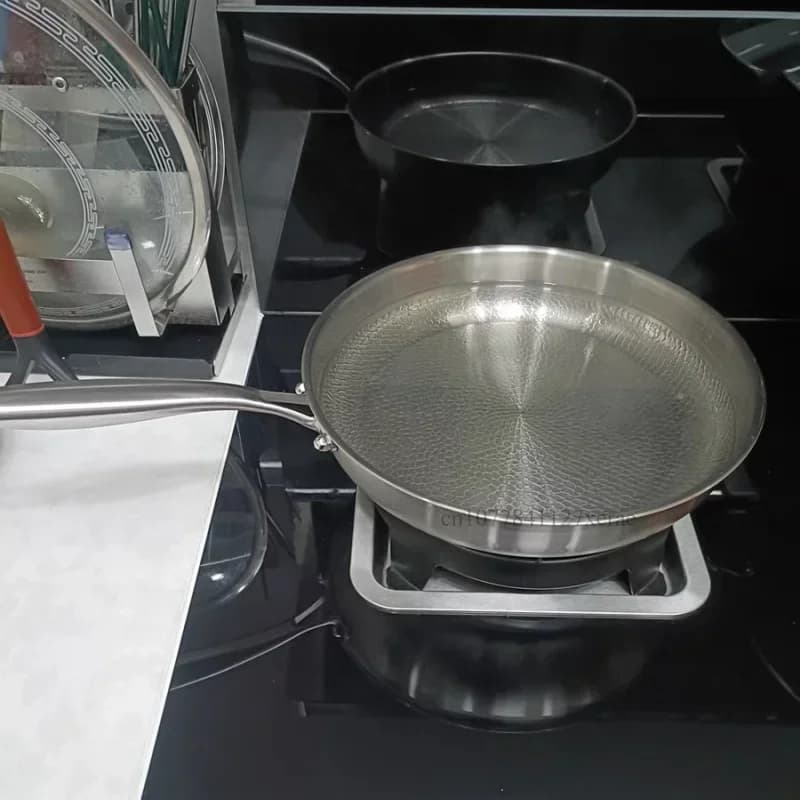 Pure Titanium Frying Pan Non-Stick Grill Pan For Induction Cooktop Gas Stove Omelet Steak Cooking Home Use Non-Coated