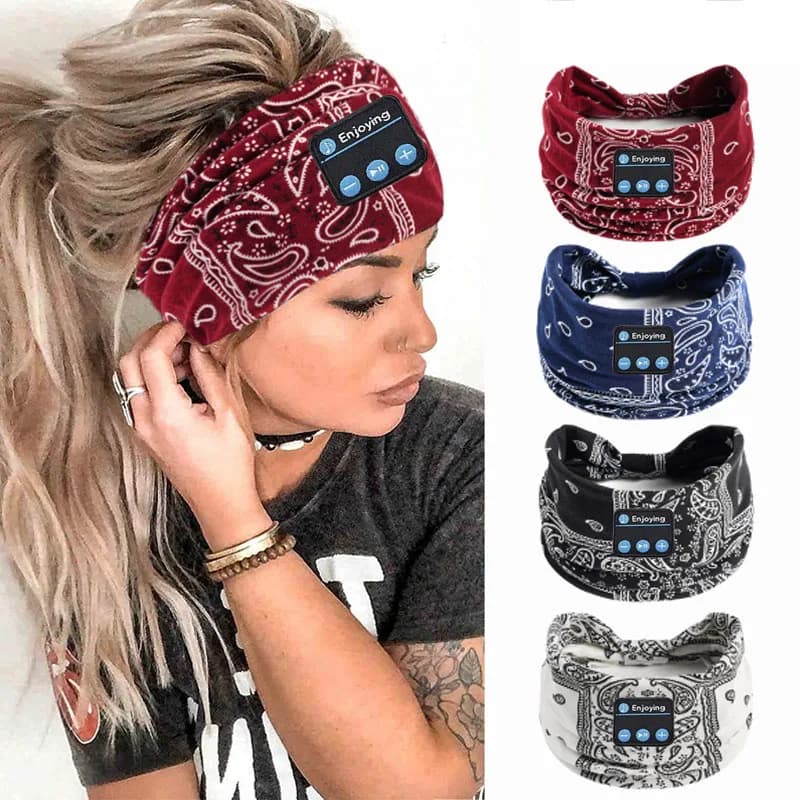 Cuffie Bluetooth unisex senza fili Fascia per sport all'aria aperta Yoga Musica Auricolare Fascia per capelli morbida e confortevole per auricolare Bluetooth