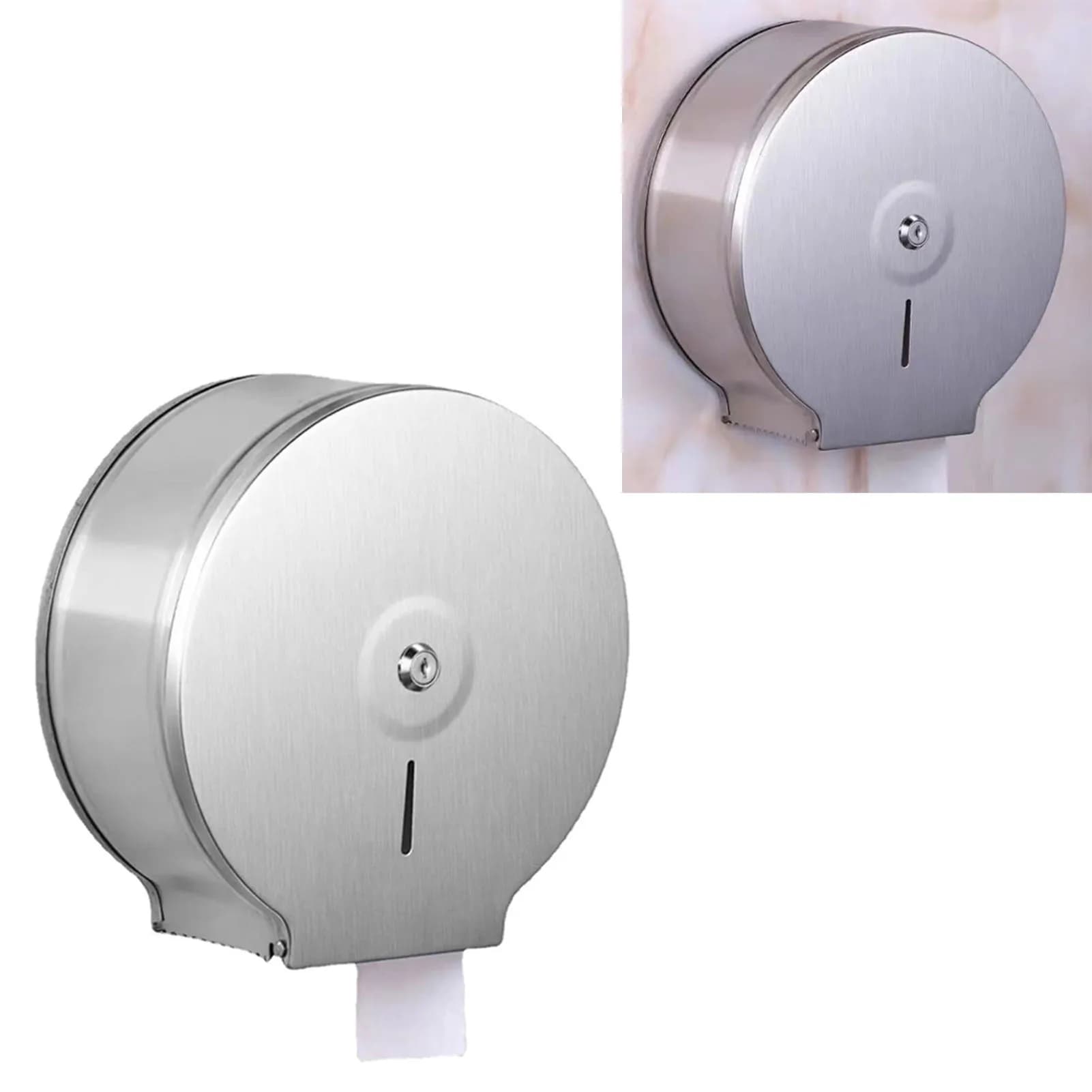 C5 Scatola porta asciugamani di carta da bagno per WC Scatola porta carta igienica impermeabile in acciaio inossidabile Dispenser di fazzoletti Scatola grande per rotoli di carta