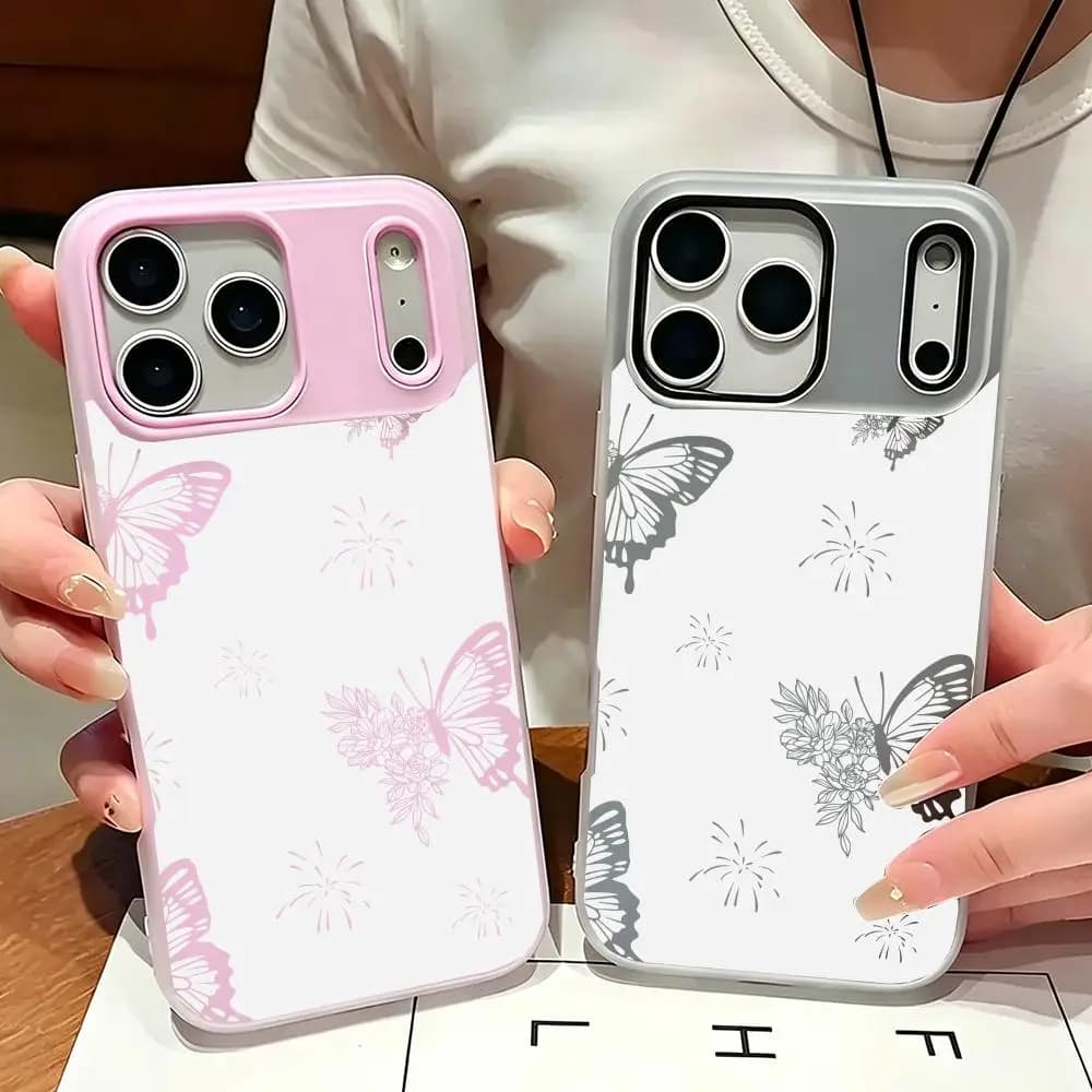 Custodia per telefono Elly 2-in-1 a doppio strato antiurto per iPhone 17/16/15/14/13/12 B-ButterflyS