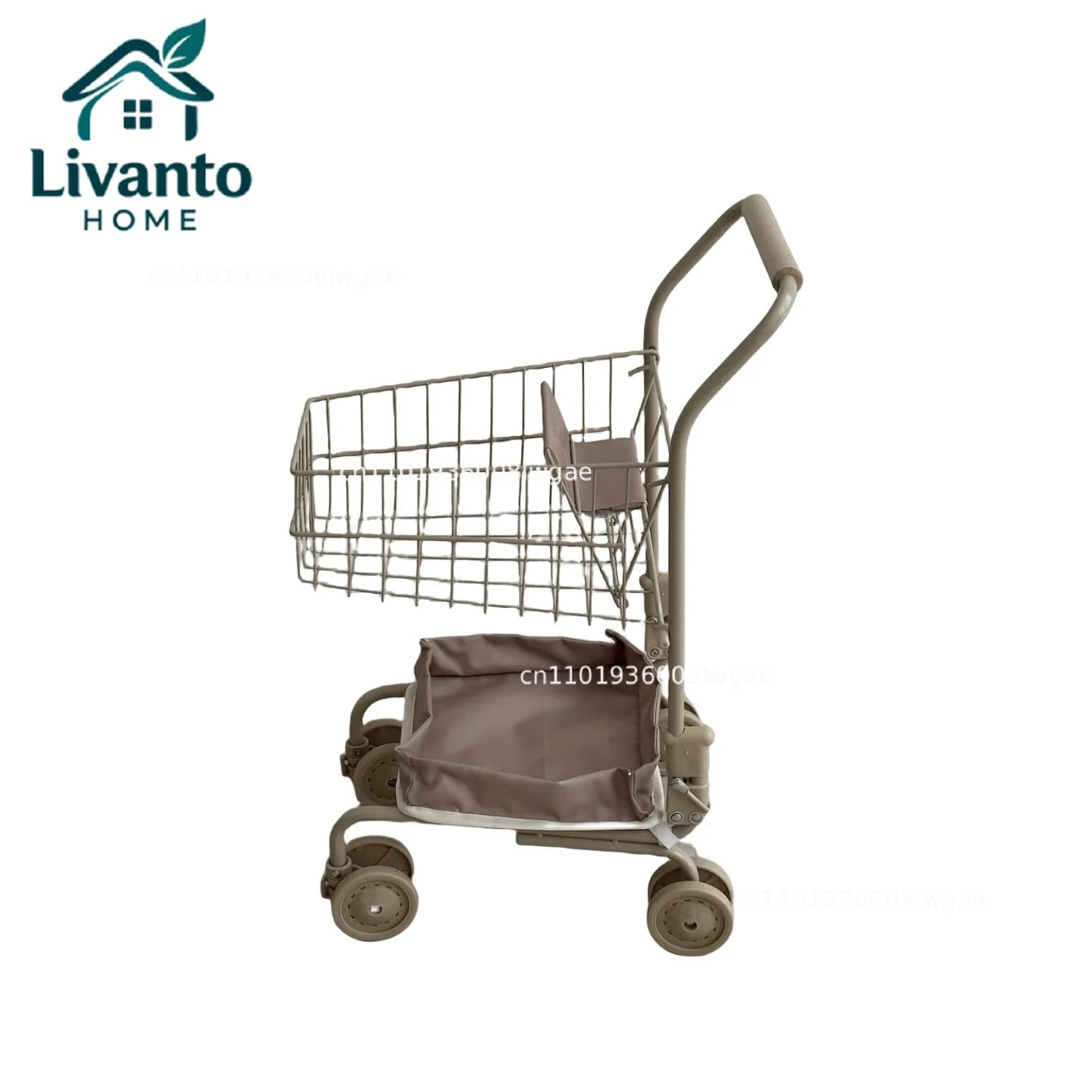 Carrello della spesa giocattolo coreano per bambini, passeggino per giochi di ruolo, carrello del supermercato per famiglie