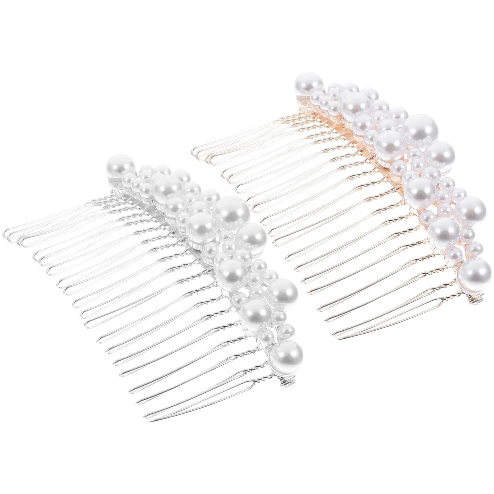 2 Pezzi Fermagli per Capelli con Perle, Mollette in Lega Leggere, Accessori per Capelli da Sposa e Festa per Donne e Ragazze, Copricapo