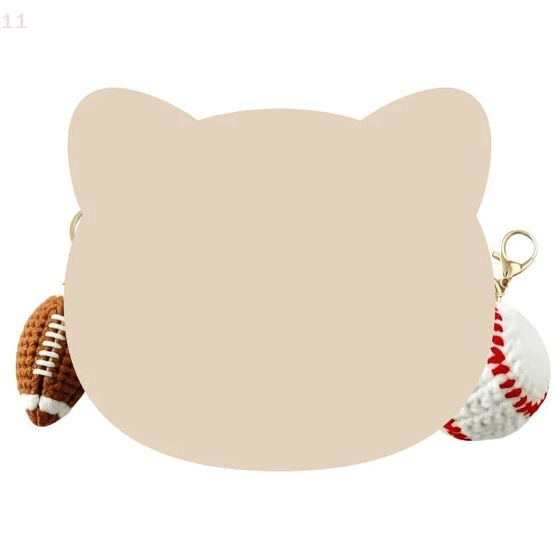 Crochet Ball Key Chain Boy Friend Gift Creative Woven Tennis Football Pendant Cute Knitted Ball Key Ring Sport Ball Series