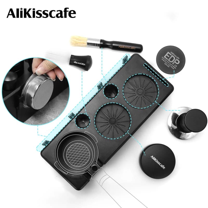 AliKisscafe Stazione di pressatura del caffè Portafiltro Supporto per filtro per caffè espresso Cestello per 51MM 54MM 57MM 58MM Barista Strumento Accessorio
