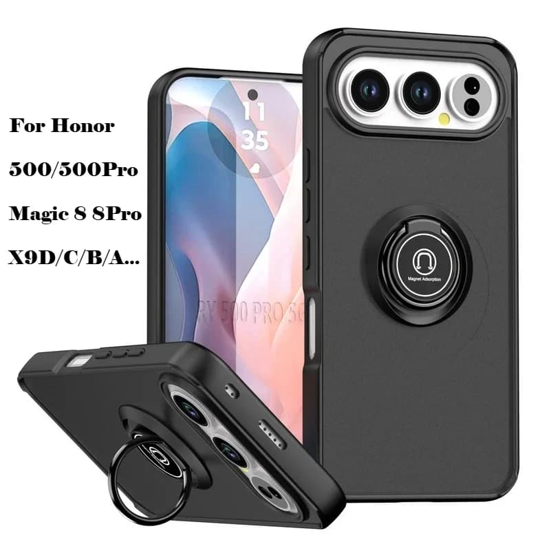Support Case for Honor 500 Pro 400 300 Magic 8 8 Pro 7 X9d/c/b/a X8, Phone Ring and Magnetic Support for Auto Ott-Box