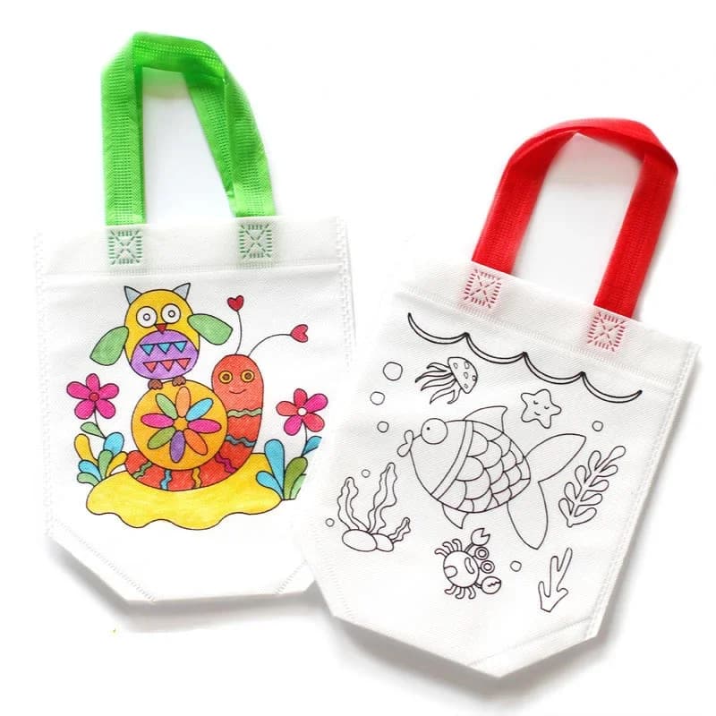 24 sacchetti da colorare simpatici cartoni animati, carnevale riutilizzabili per feste di compleanno, artigianato d'arte fai da te o bomboniere, forniture natalizie festive