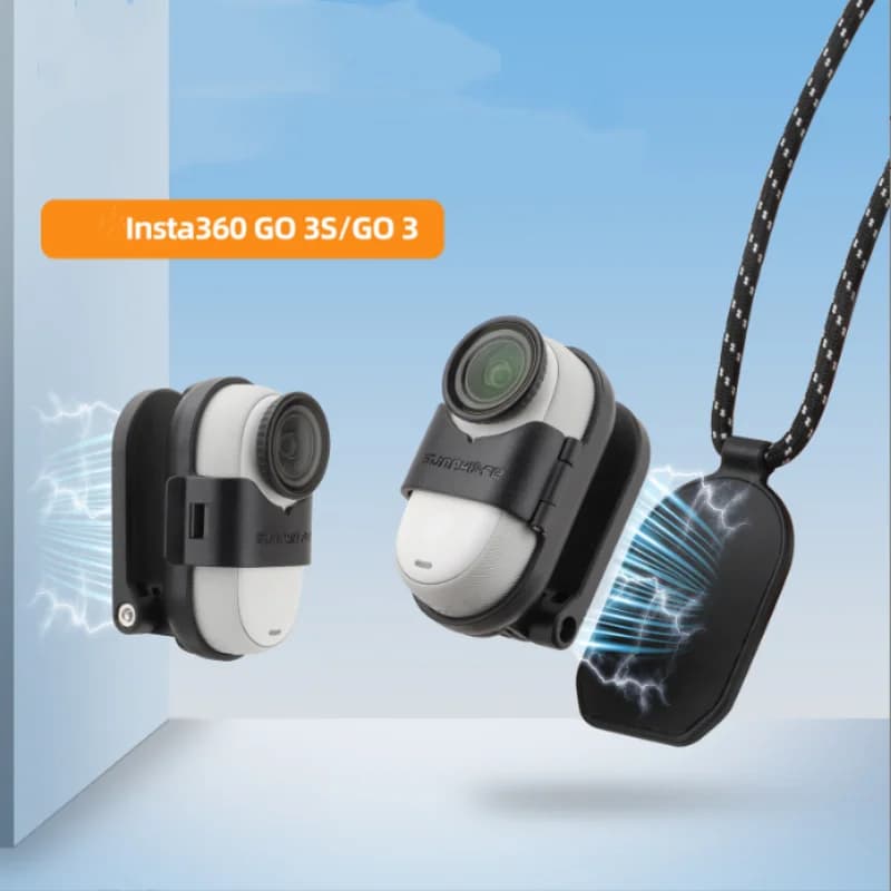 ISURE MARINE Insta360 GO 3S/3 Staffa magnetica per collo toracico Staffa magnetica regolabile con corda magnetica