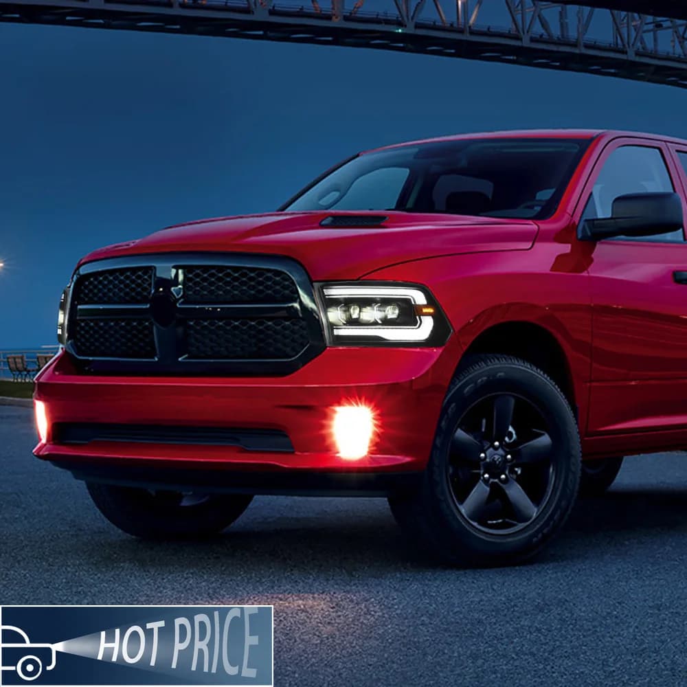 Per Dodge RAM 1500 2009-2018 Fari anteriori LED Gruppo ottico automatico Aggiornamento Luci di marcia diurna dinamiche