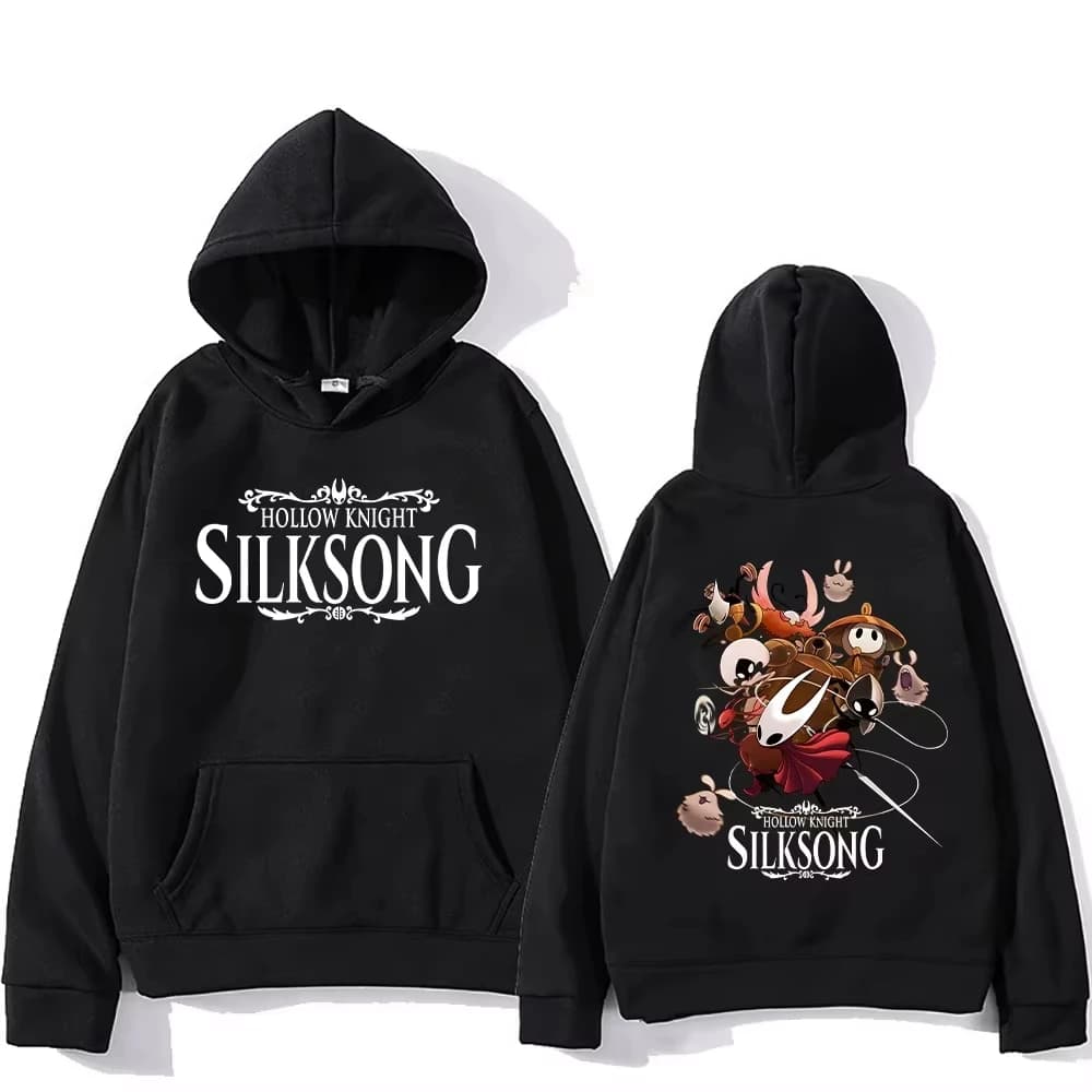 Hollow Knight: Silksong - Sweatshirt with Popular Video Games Hood, Long Sleeve, Casual Fashion, Unisex Pullover Style Streetwear