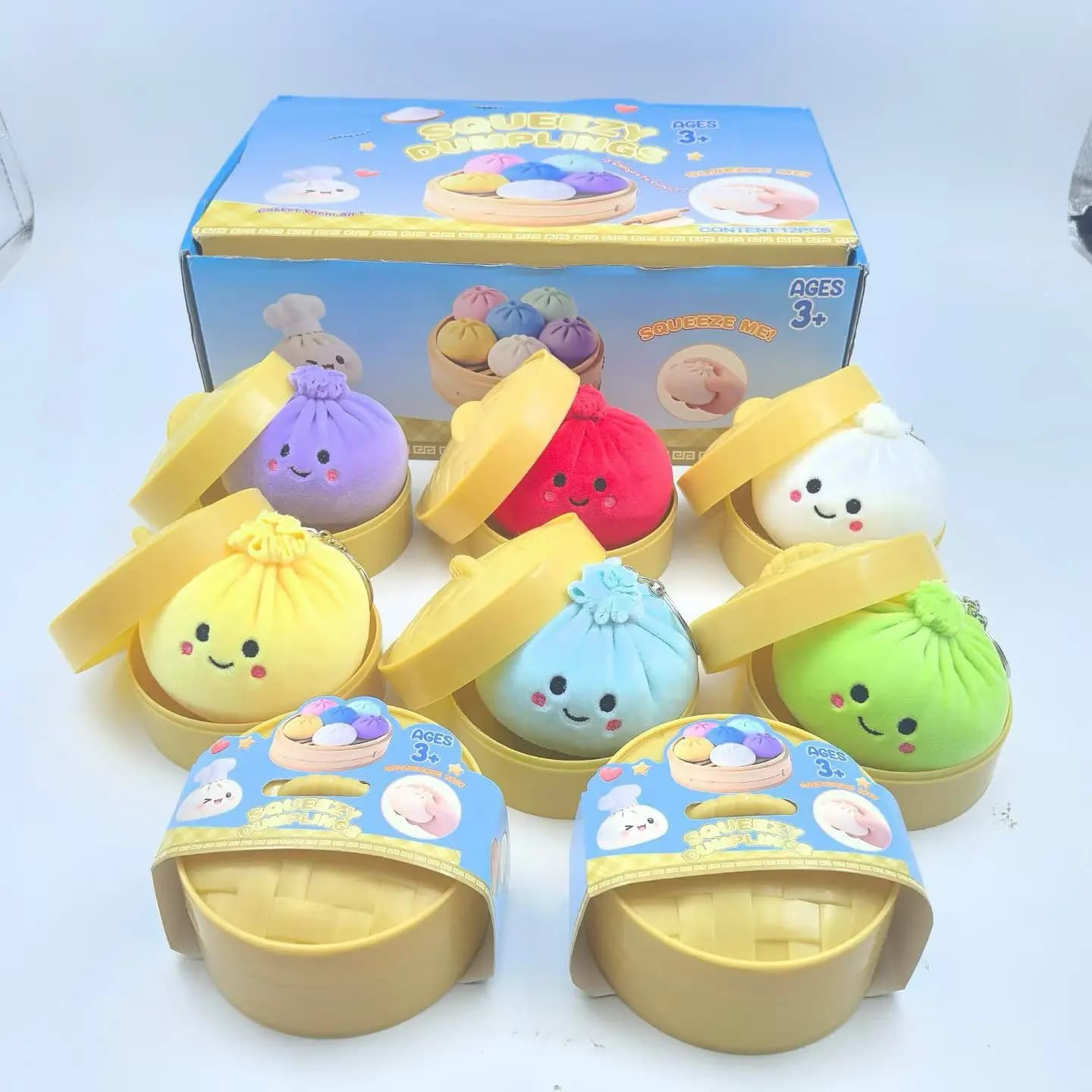 Nuovo Giocattolo Antistress - Peluche a Forma di Raviolo e Baozi, Palla Sensoriale Riutilizzabile a Bassa Resilienza per Alleviare l'Ansia e Rilassarsi