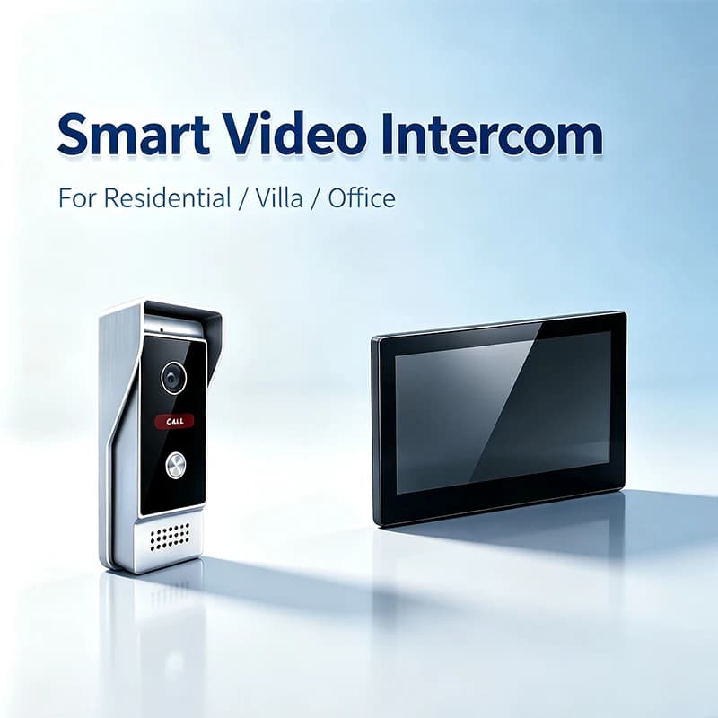 HM1 Tuya 4-Wire Video Door Phone 7" Touch Monitor 2MP Aluminum Doorbell 120° Night Vision APP & Indoor Dual Unlock Intercom Kit