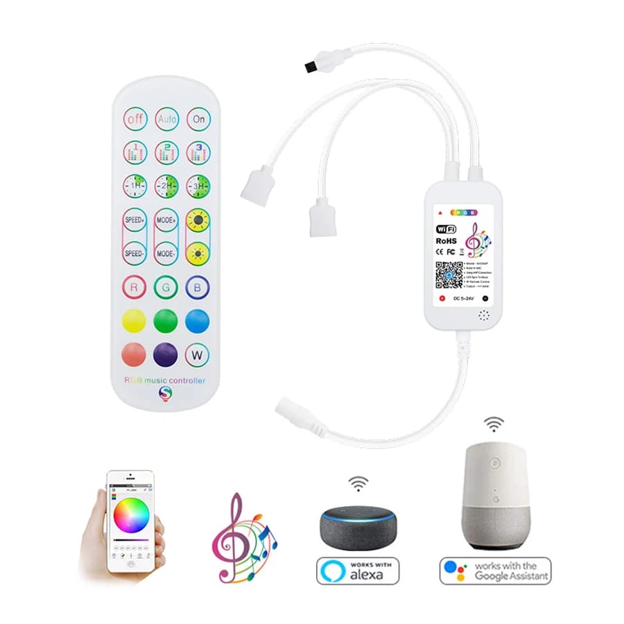 Controller WIFI Tuya Smart Life / Accessorio intelligente Bluetooth DC 12V non impermeabile per striscia LED RGB Luce LED COB 2835/5050