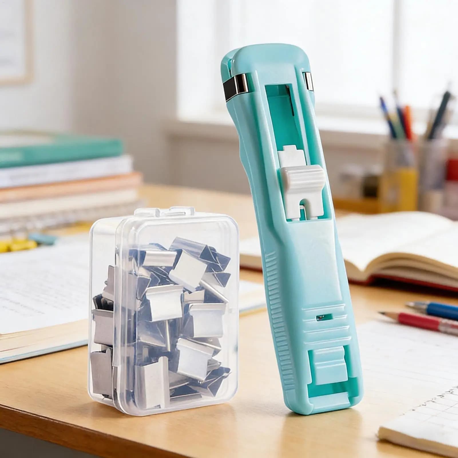 Clip Fermacarte Riutilizzabile in Acciaio Inossidabile, Dispenser Multiuso con Morsetto a Pressione, Organizzatore di Documenti per Casa, Scuola e Dormitorio