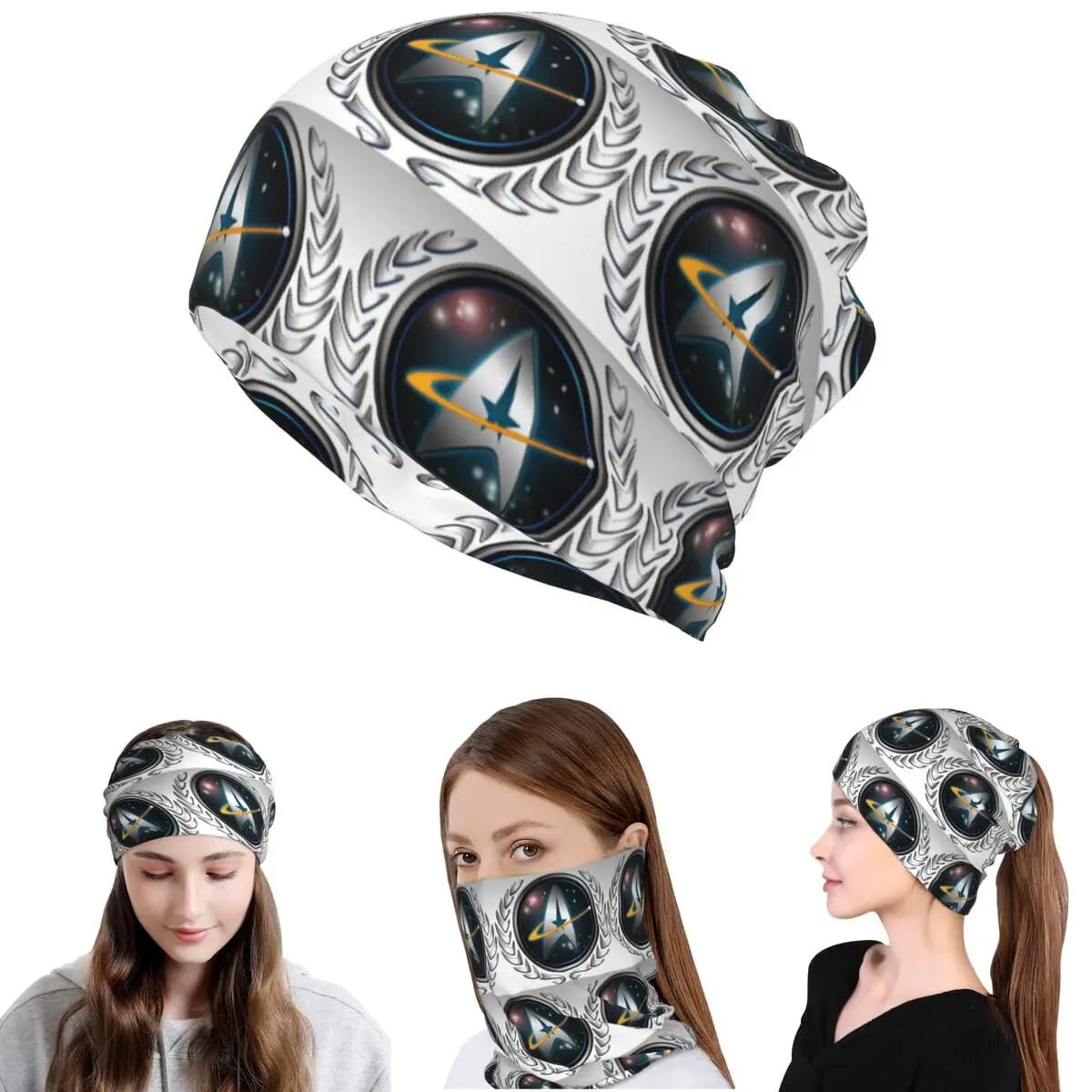 Star Treks Serie TV di fantascienza Bandana Copricollo Maschera Sciarpa Copricapo multiuso Berretto Cappello Unisex Adulto Lavabile