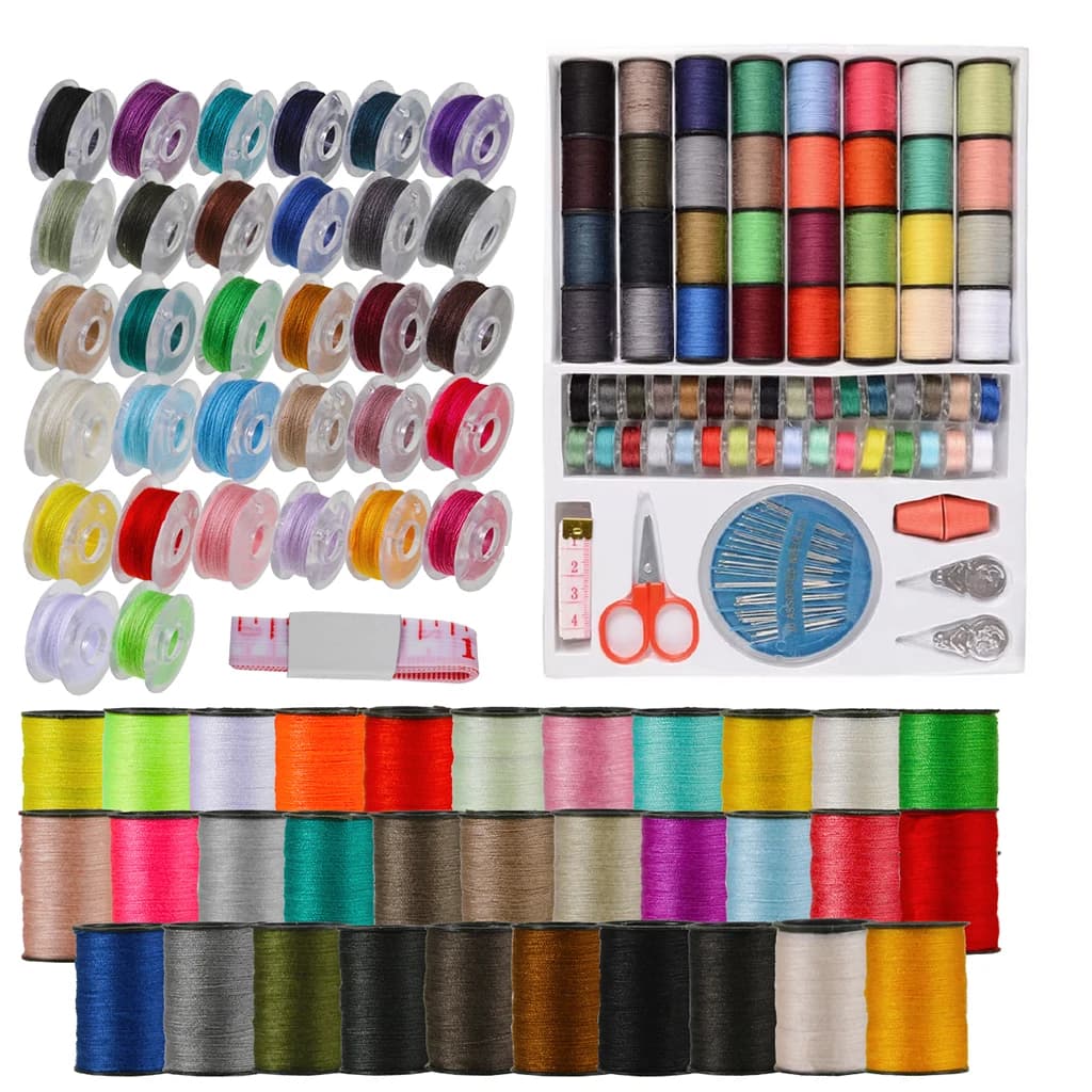 64 colori set di filo per cucire fai da te corda per maglieria tessuta artigianato cucito domestico set completo macchina da cucire elettrica per cucitura