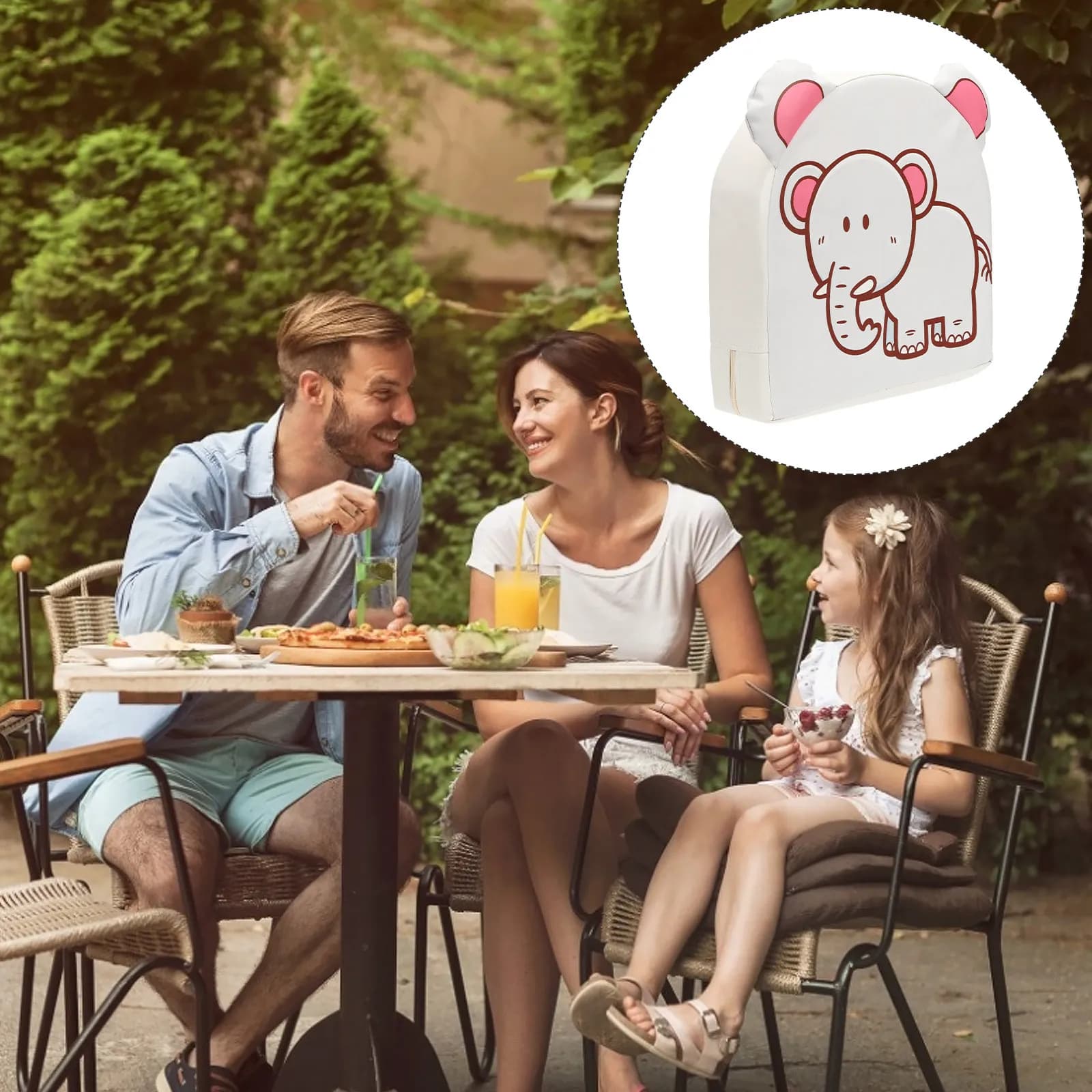 Kids Increasing Height Chair Cushion Booster Seat Portable Breathable Lightweight Toddler Dining Chair Cushion for Eating