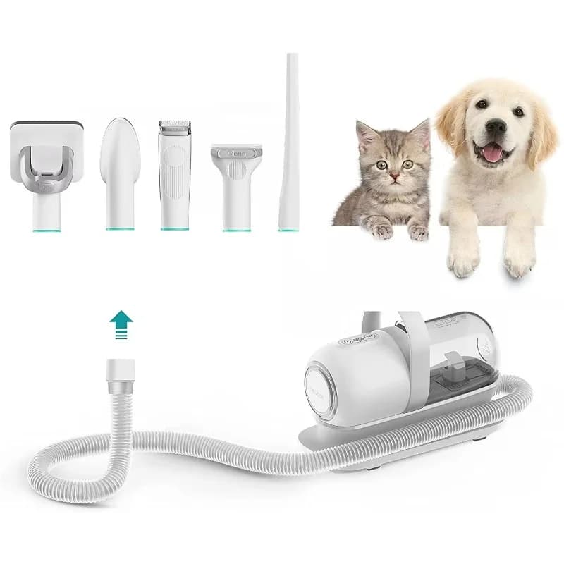 Pet Toiletry Kit and Vacuum Suction 99% Pet Hair, Professional Dryer with 5 Toiletry Tools for Dogs and Cats
