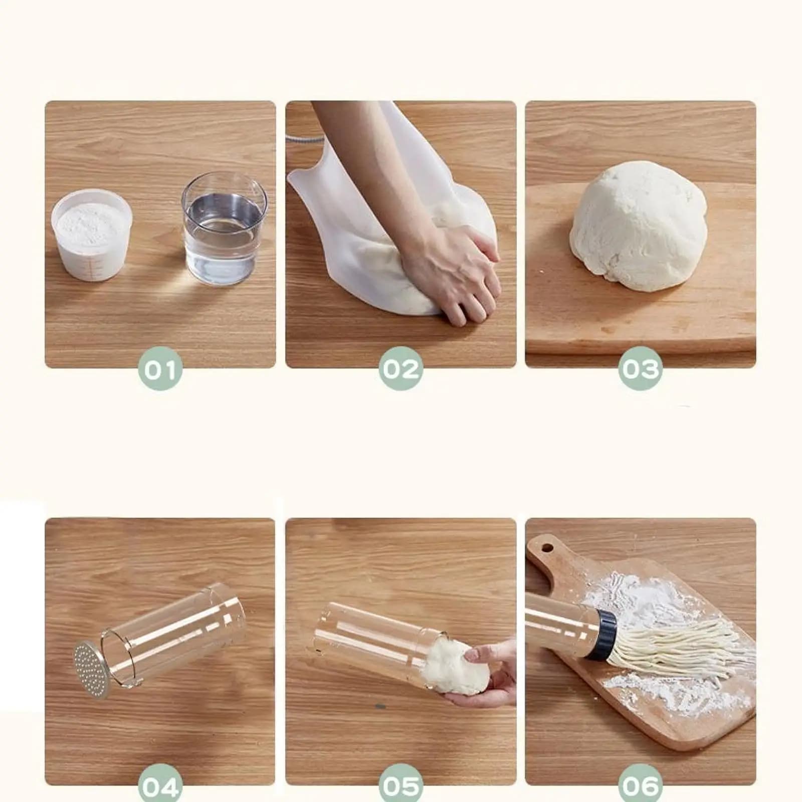 Macchina Elettrica per Pasta con 6 Testine per Fettuccine, Spaghetti e Maccheroni