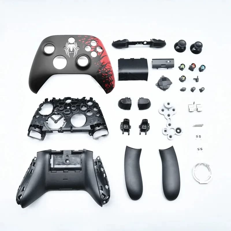 Per Xbox Series X & S Set completo Pulsanti a conchiglia dell'alloggiamento Copertura anteriore posteriore Sostituzione della piastra frontale Custodia rigida Controller Spider personalizzato