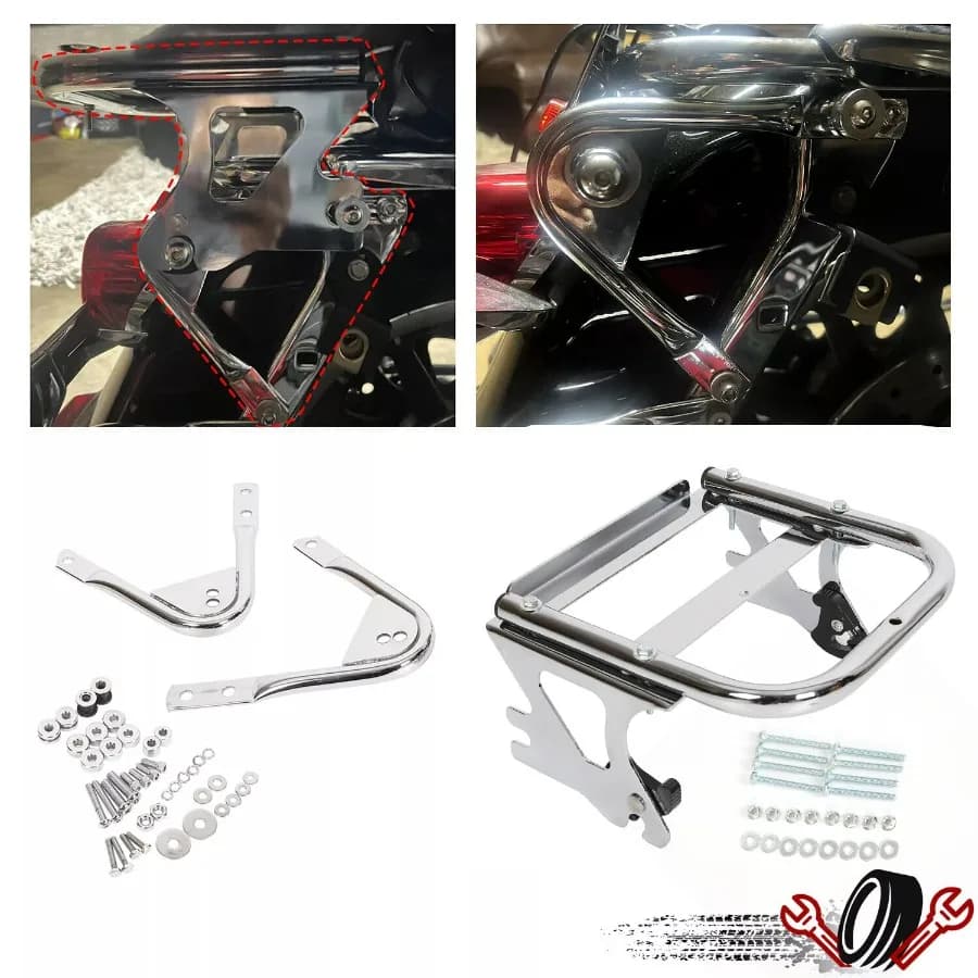 Attacco per portapacchi con supporto per bagagliaio 2-Up per Harley Davidson Touring 97-08