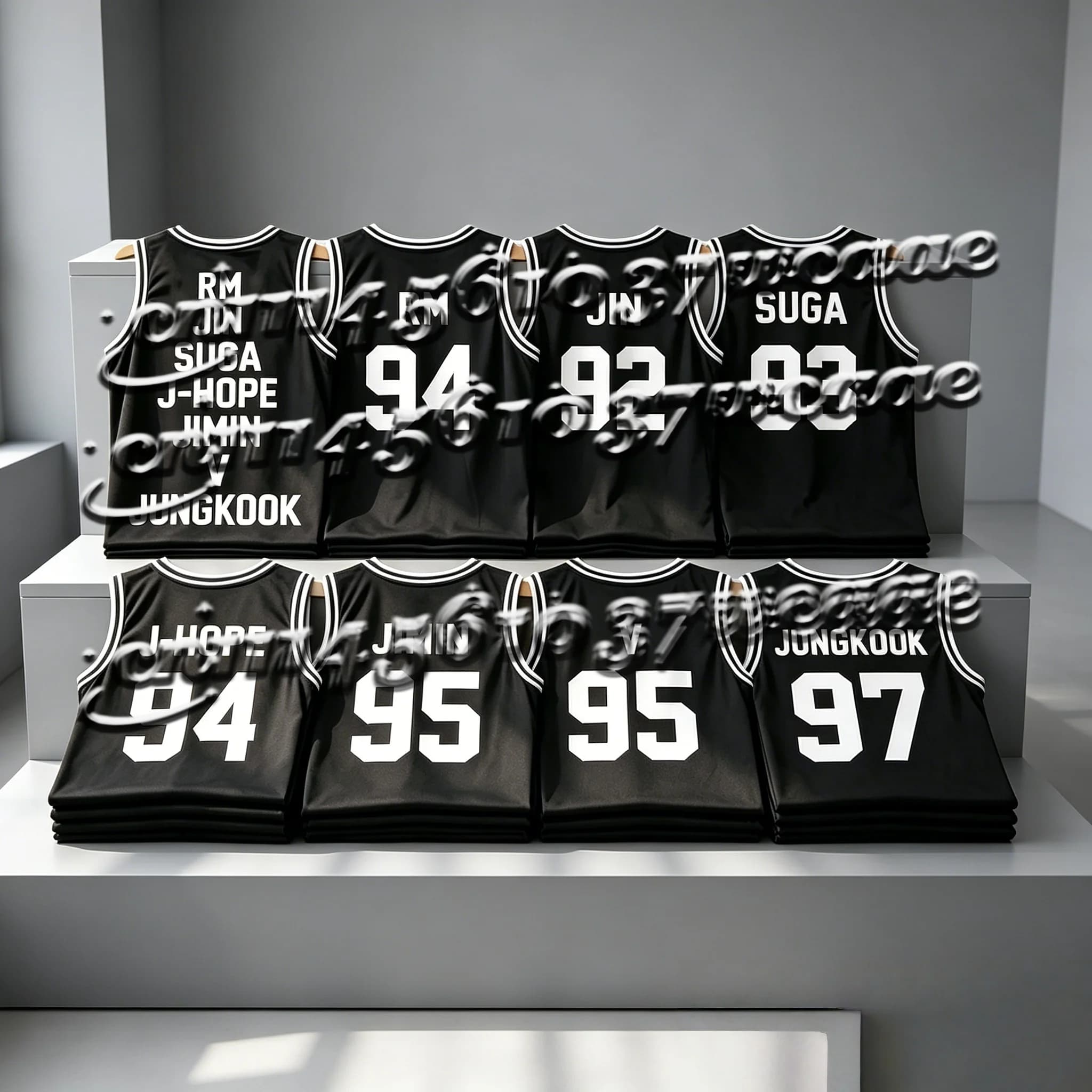 Kpop JUNGKOOK 97 Maglia da basket, canotta sportiva traspirante unisex, top casual senza maniche per bambini e ragazzi, regalo per i fan dell'esercito