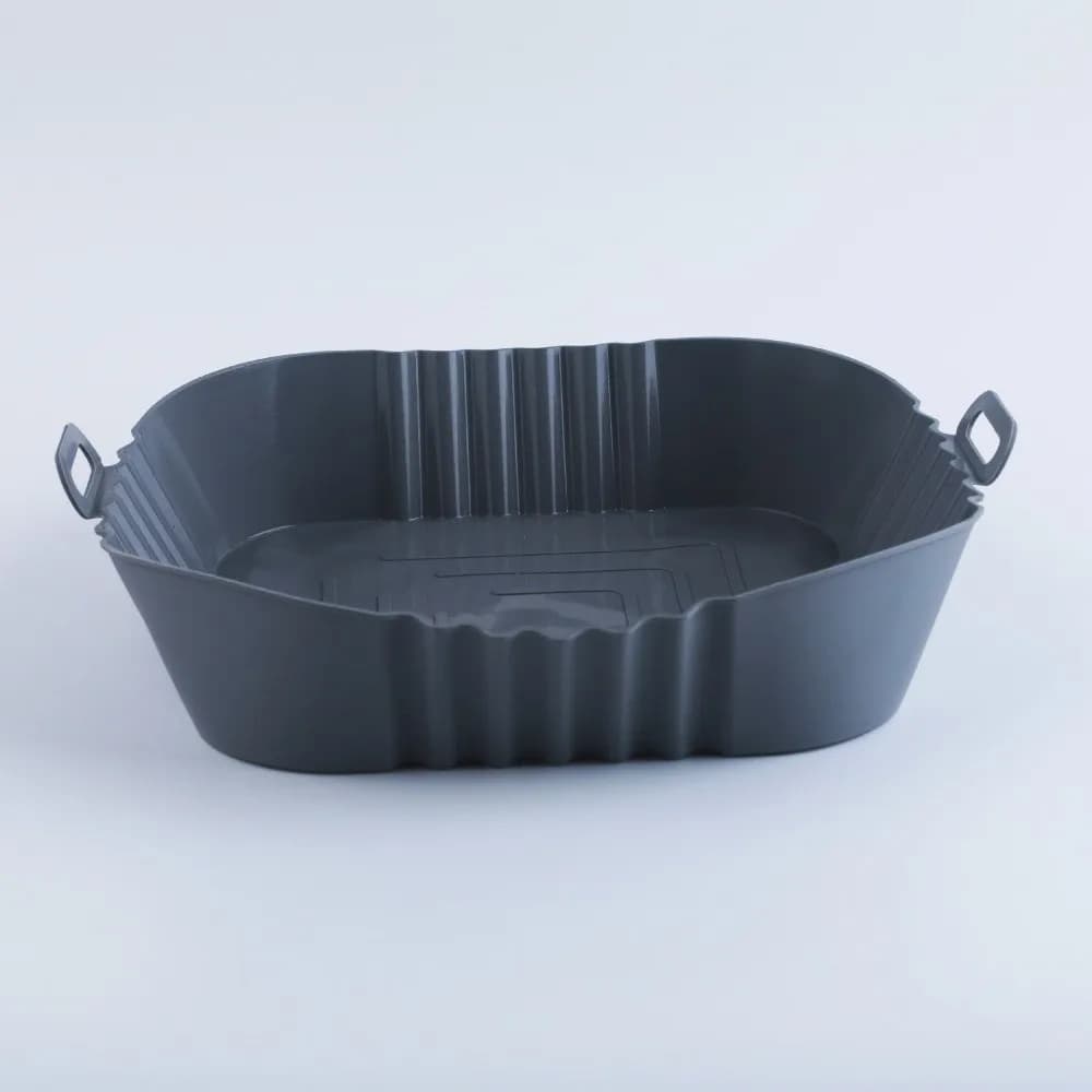 Rivestimento in Silicone Riutilizzabile per Friggitrice ad Aria, Misura 22cm, Forma Quadrata, Cestello Antiaderente per Friggitrice ad Aria, Accessorio per Cottura
